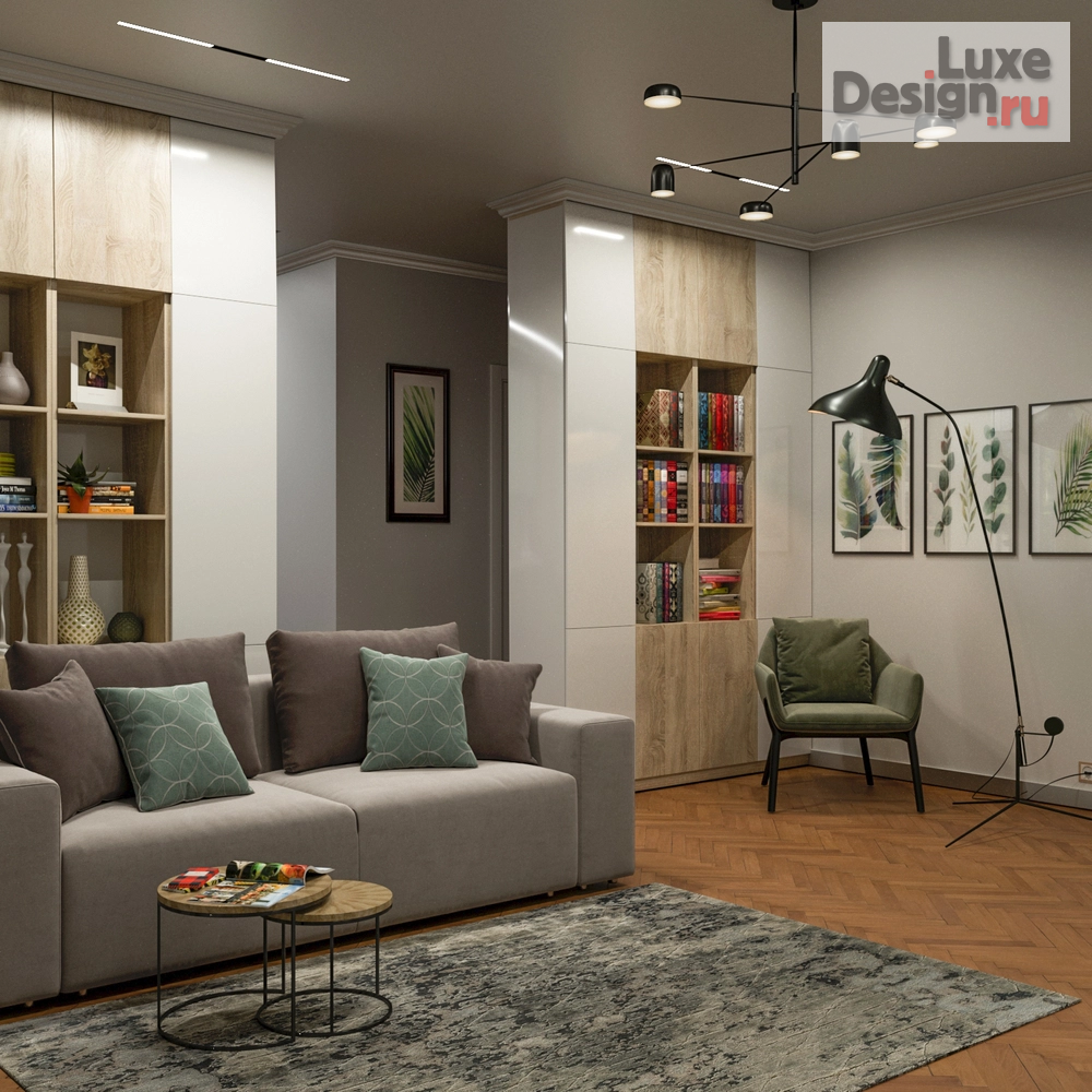Дизайн интерьера трехкомнатной квартиры "Лаконичная квартира для семейной жизни" (фото 3)