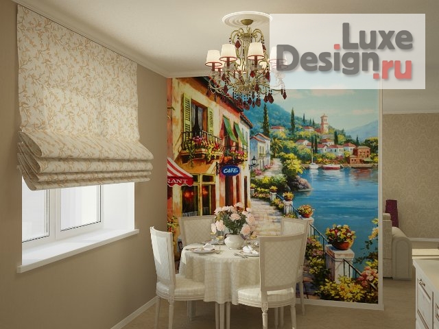 Дизайн интерьера квартиры студии "Кухня студия в классическом стиле" (фото 5)