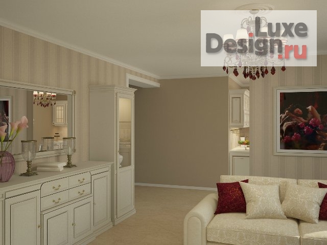 Дизайн интерьера квартиры студии "Кухня студия в классическом стиле" (фото 6)