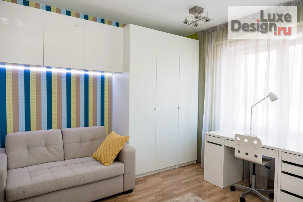 Дизайн интерьера трехкомнатной квартиры "В полоску! Квартира в центре Иркутска." (фото 9)