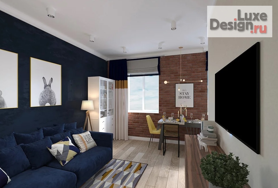 Дизайн интерьера гостиной "Квартира-малышка в Семипалатинске" (фото 2)