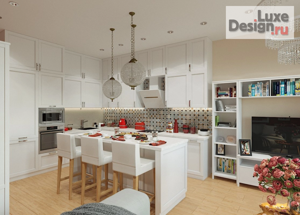 Дизайн интерьера кухни "Проект гостиной-кухни" (фото 2)