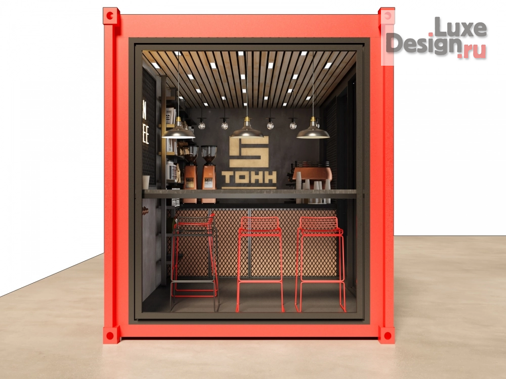 Дизайн интерьера кафе "5 ТОНН кофе" (фото 7)