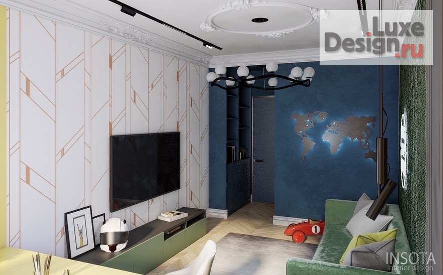 Дизайн интерьера детской "жк LINER" (фото 2)