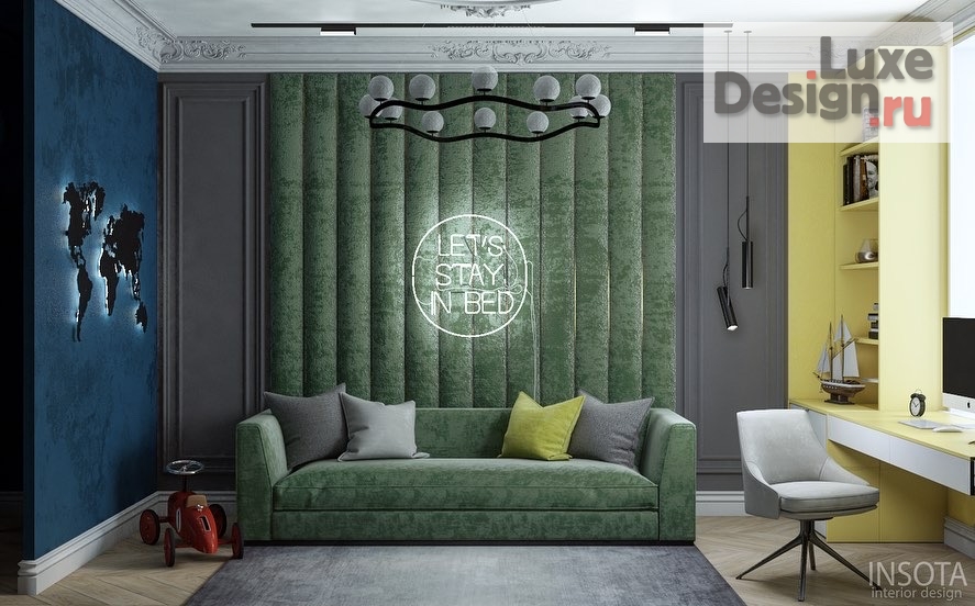 Дизайн интерьера детской "жк LINER" (фото 3)