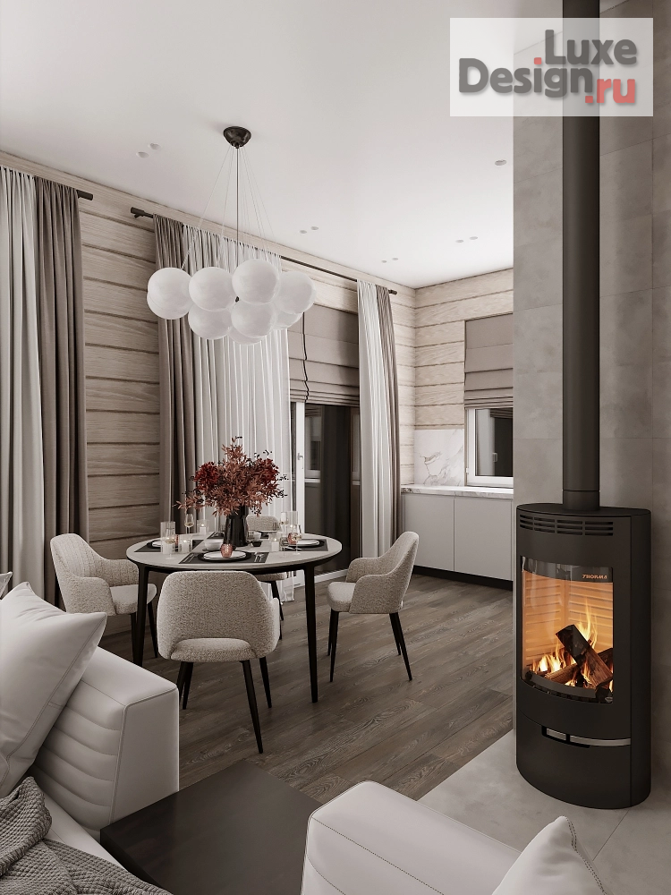 Дизайн интерьера загородного дома "п. Элита Красноярск" (фото 4)