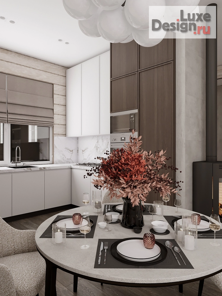 Дизайн интерьера загородного дома "п. Элита Красноярск" (фото 6)