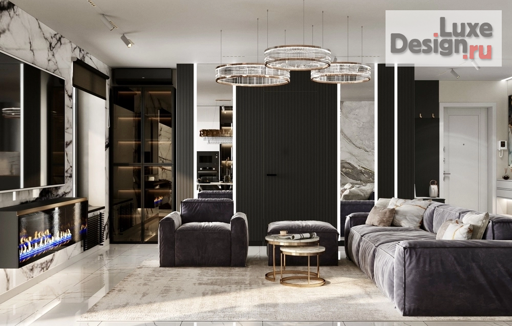 Дизайн интерьера трехкомнатной квартиры "ЖК "Преображенский"" (фото 1)