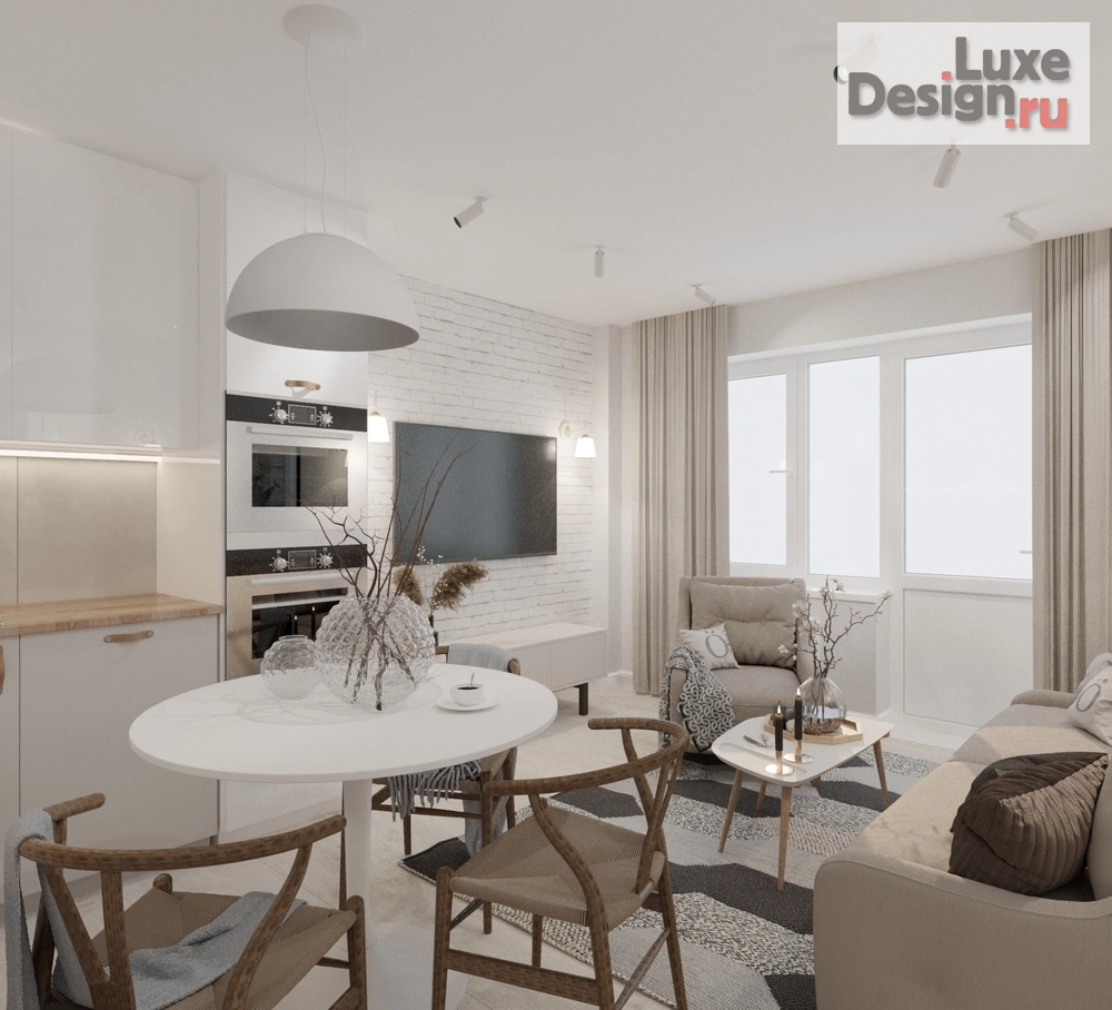 Дизайн интерьера трехкомнатной квартиры "небольшая уютная квартира" (фото 2)