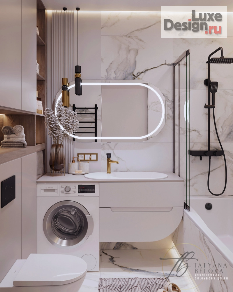 Дизайн интерьера однокомнатной квартиры "ЖК Метрополис" (фото 12)