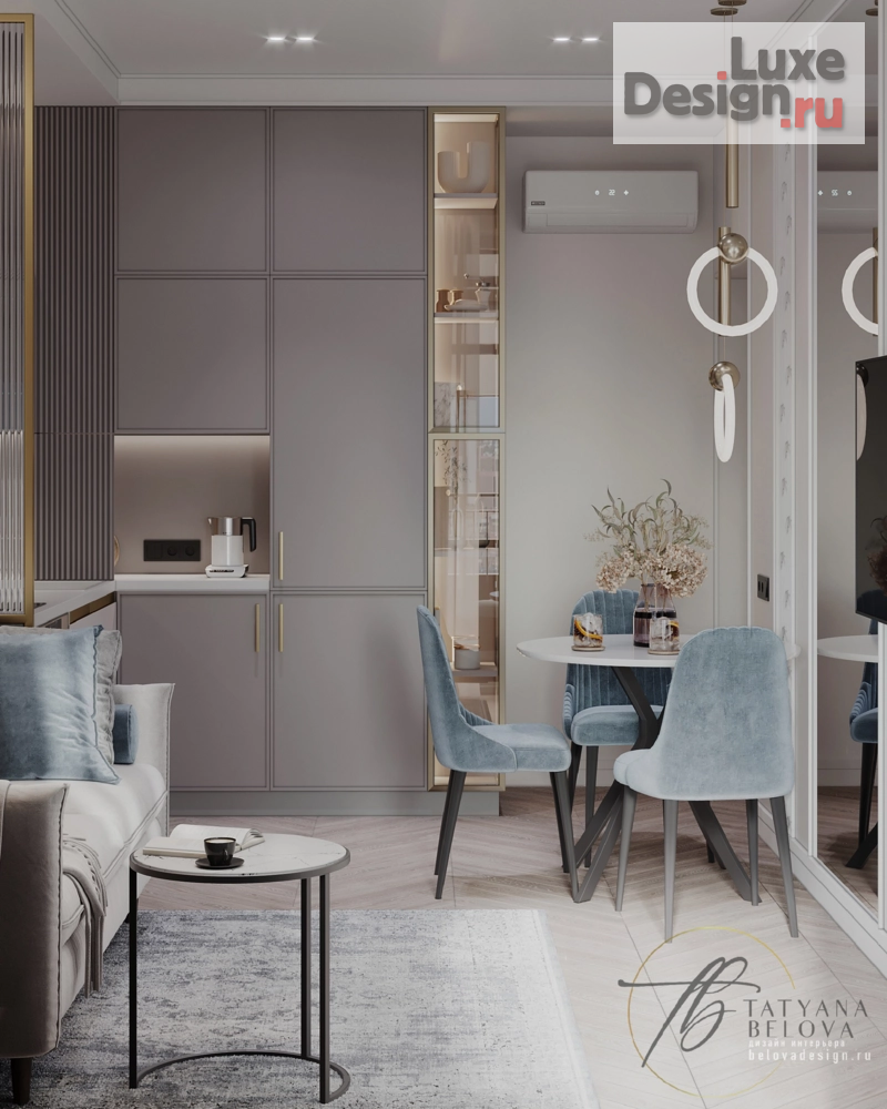 Дизайн интерьера однокомнатной квартиры "ЖК Метрополис" (фото 18)
