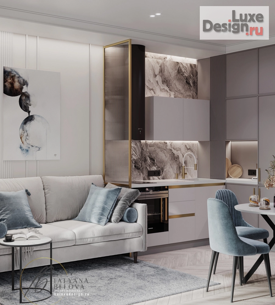 Дизайн интерьера однокомнатной квартиры "ЖК Метрополис" (фото 21)