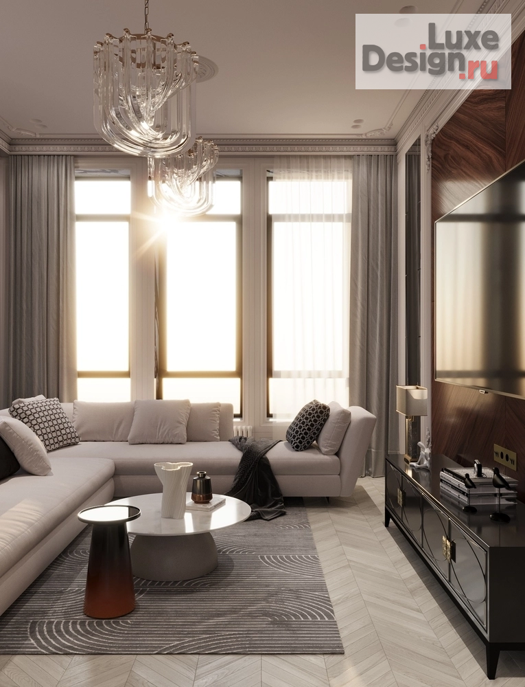 Дизайн интерьера частного дома "Роскошь неоклассики" (фото 1) от дизайнера Imagi Studio Дизайн интерьера частного дома "Роскошь неоклассики" (фото 1)