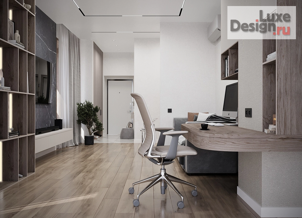 Дизайн интерьера двухкомнатной квартиры "Дизайн-проект 2-комнатной квартиры ЖК "Чижи" г. Красноярск" (фото 4)