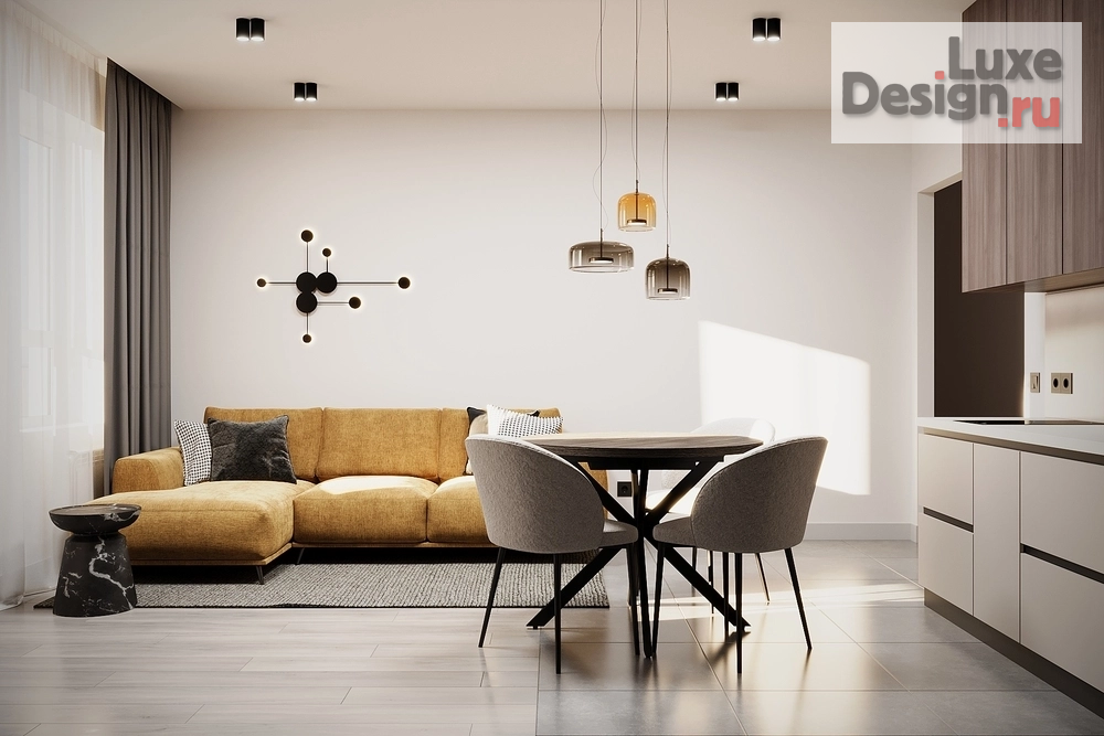 Дизайн интерьера трехкомнатной квартиры "Осенняя Хвоя" (фото 2)