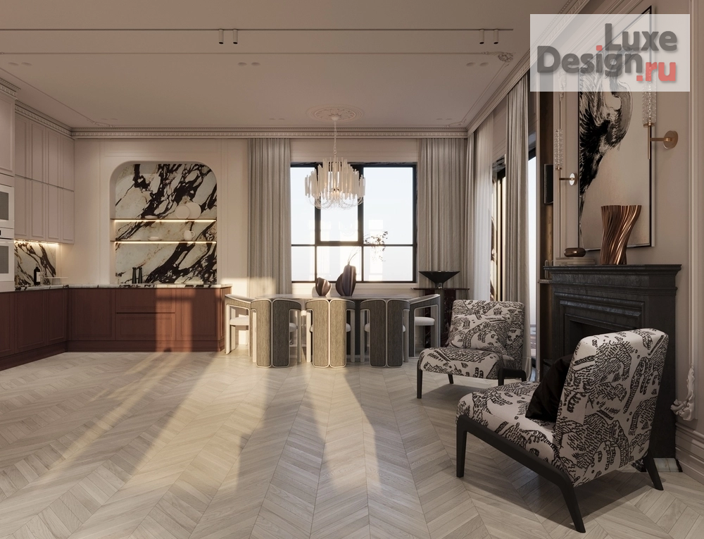 Дизайн интерьера частного дома "Роскошь неоклассики" (фото 10) от дизайнера Imagi Studio Дизайн интерьера частного дома "Роскошь неоклассики" (фото 10)