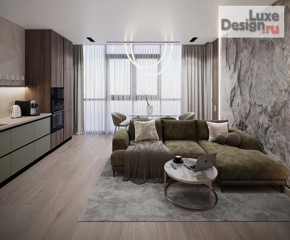 Дизайн интерьера трехкомнатной квартиры "Проект 3-комнатной квартиры ЖК "ЧИЖИ"" (фото 3)