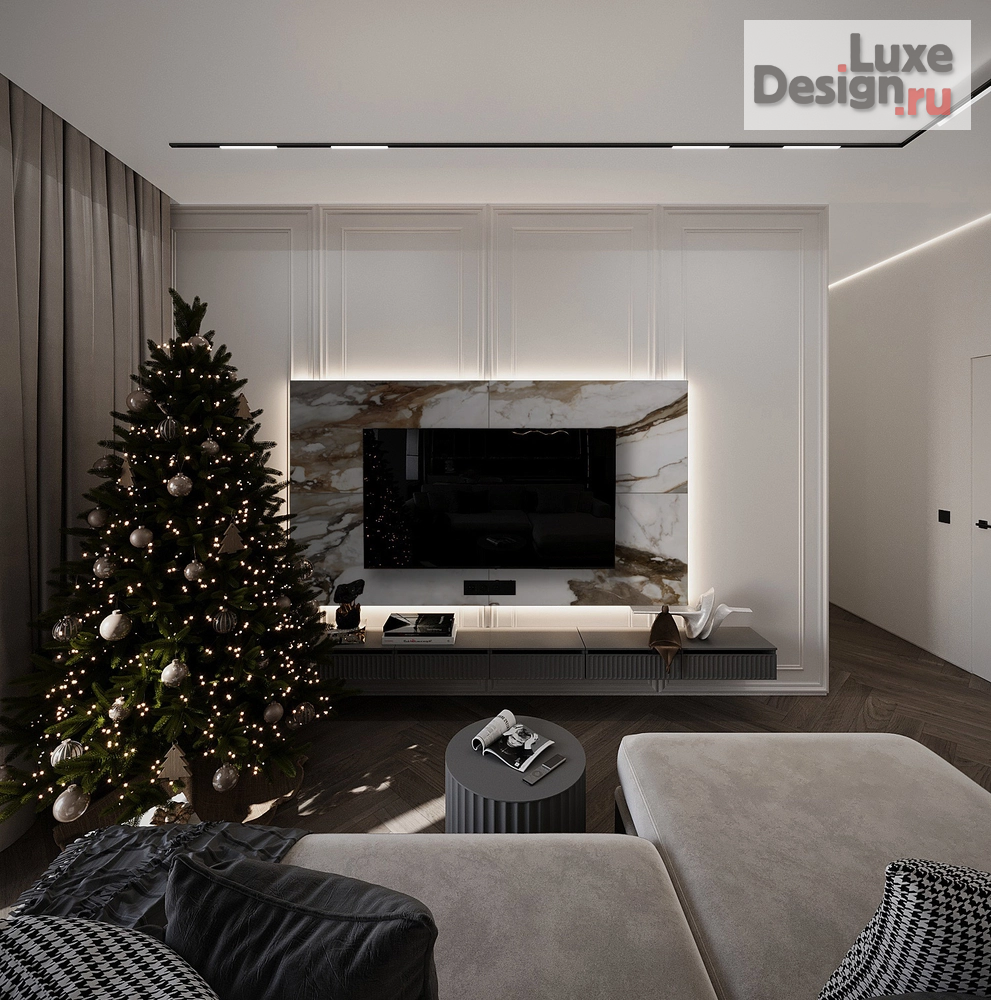 Дизайн интерьера четырехкомнатной квартиры "Дизайн-проект 4-комнатной квартиры в ЖК "Хвоя"" (фото 2)