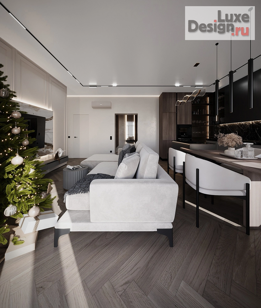 Дизайн интерьера четырехкомнатной квартиры "Дизайн-проект 4-комнатной квартиры в ЖК "Хвоя"" (фото 3)