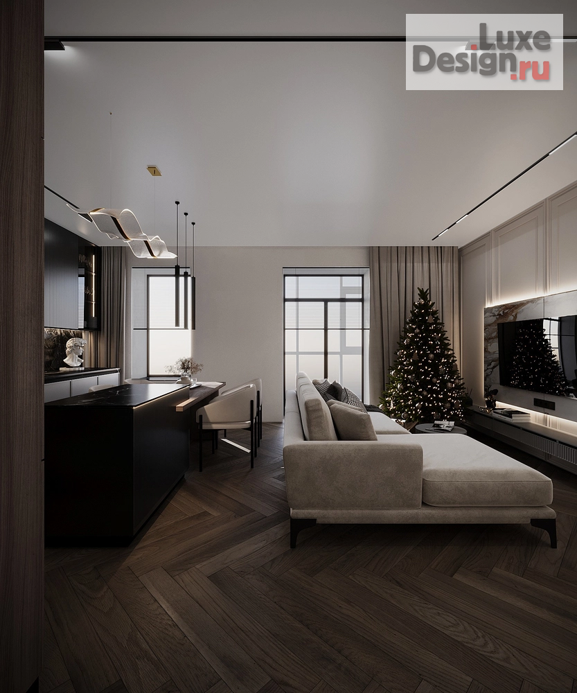 Дизайн интерьера четырехкомнатной квартиры "Дизайн-проект 4-комнатной квартиры в ЖК "Хвоя"" (фото 5)