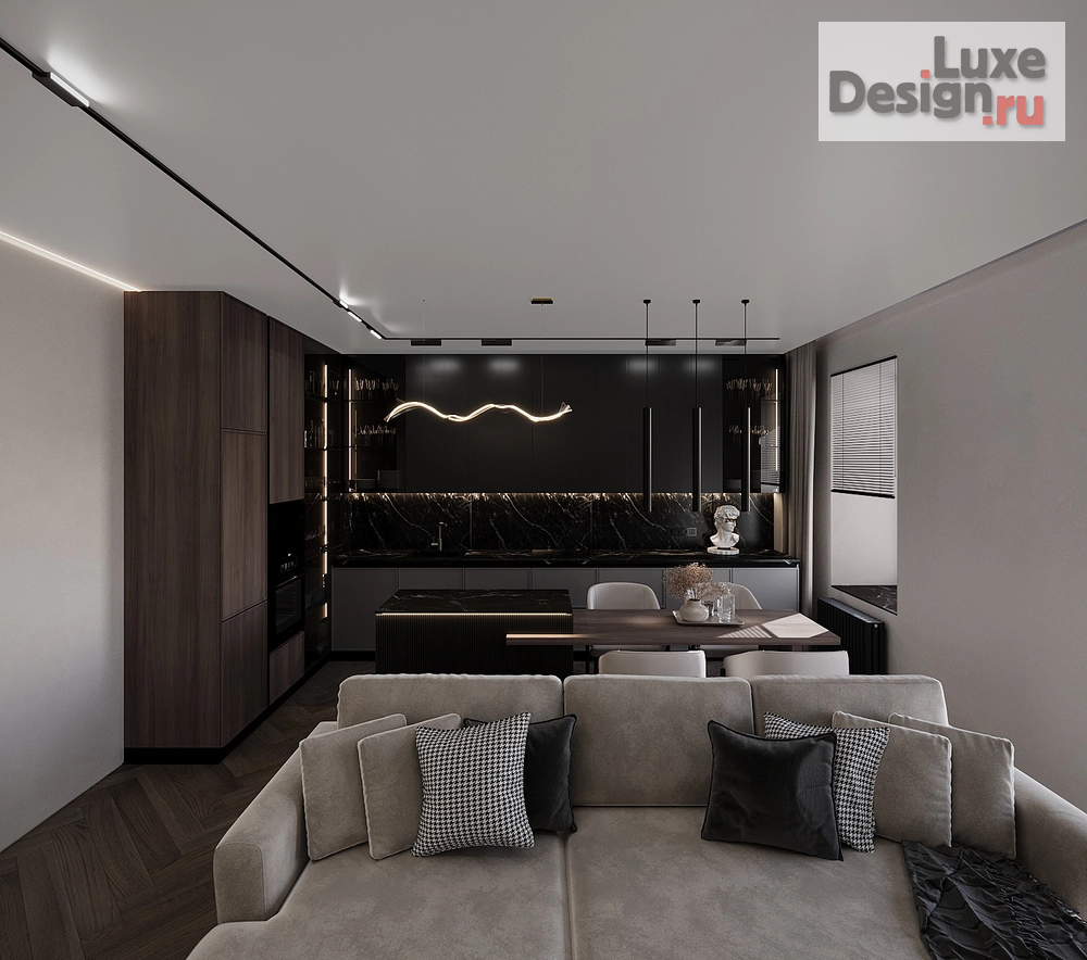 Дизайн интерьера четырехкомнатной квартиры "Дизайн-проект 4-комнатной квартиры в ЖК "Хвоя"" (фото 6)