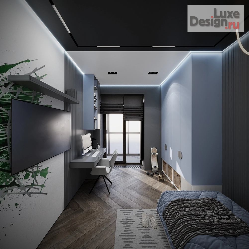 Дизайн интерьера четырехкомнатной квартиры "Дизайн-проект 4-комнатной квартиры в ЖК "Хвоя"" (фото 22)