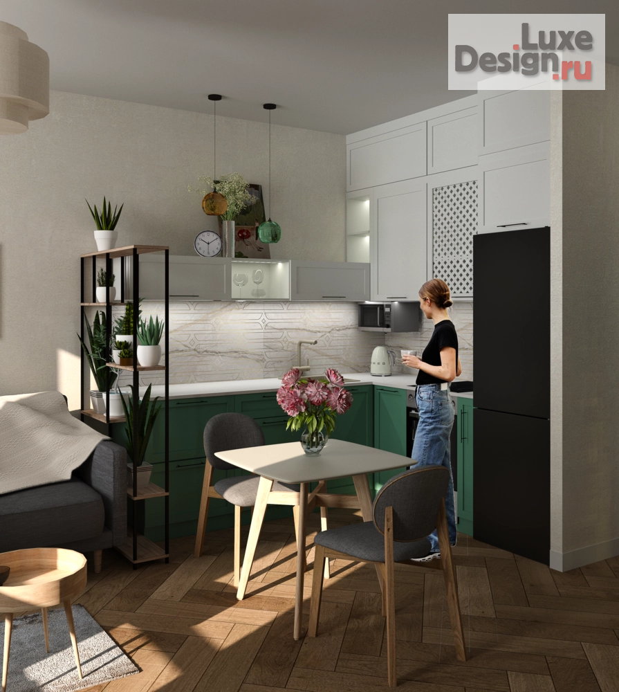 Дизайн интерьера двухкомнатной квартиры "Дизайн квартиры в Красноярске" (фото 1)