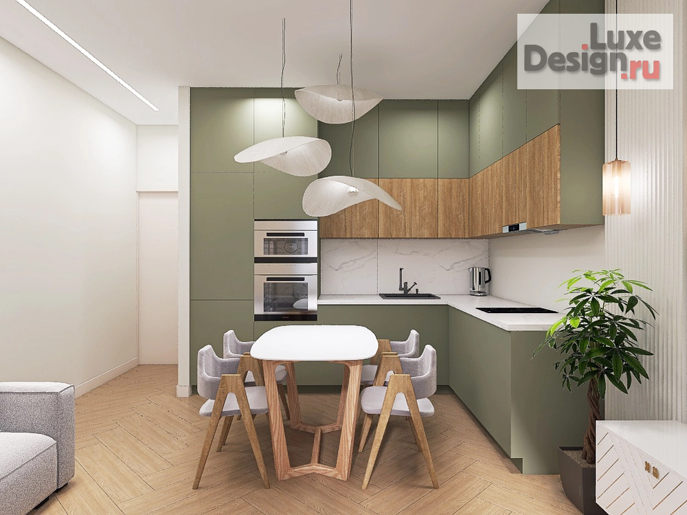 Дизайн интерьера трехкомнатной квартиры "Натуральный и современный. ЖК Южный берег" (фото 17)