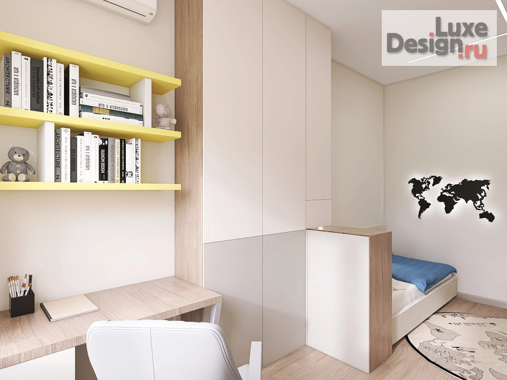 Дизайн интерьера трехкомнатной квартиры "Современный интерьер ЖК Хвоя" (фото 8)