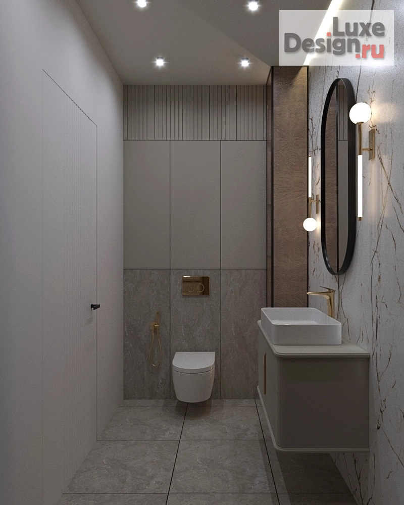 дизайн интерьера санузла "Проект гостевого санузла 5,6 кв.м" (фото 3)
