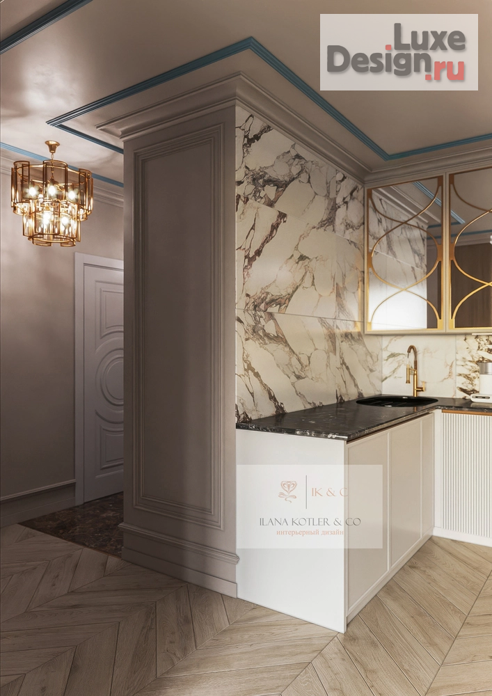 Дизайн интерьера двухкомнатной квартиры "Неоклассический интерьер квартиры" (фото 2)