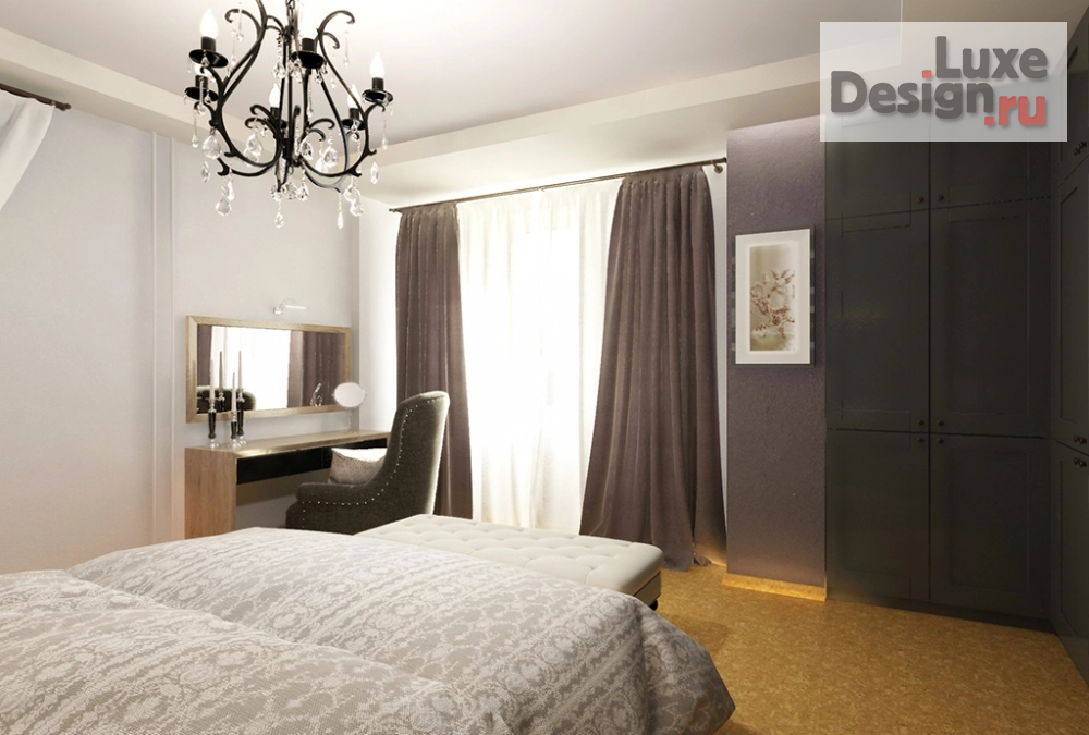 Дизайн интерьера спальни "Проект спальни в ЖК Кленовый дворик" (фото 2)