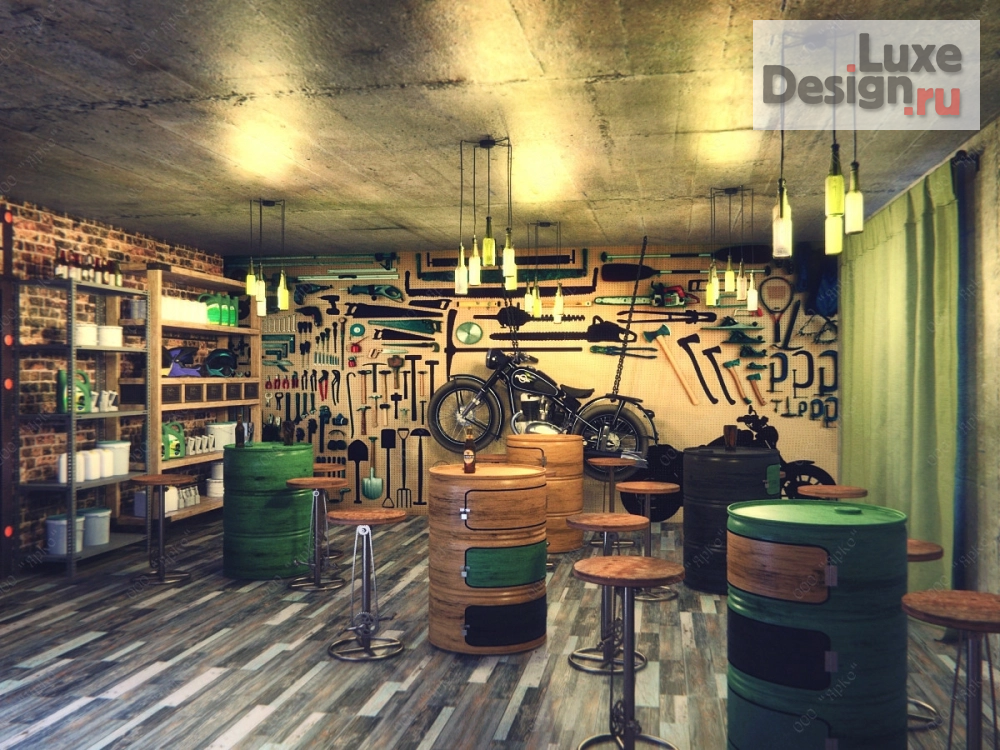 Дизайн интерьера кафе "Проект мотобара" (фото 1)