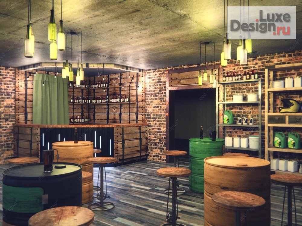 Дизайн интерьера кафе "Проект мотобара" (фото 3)