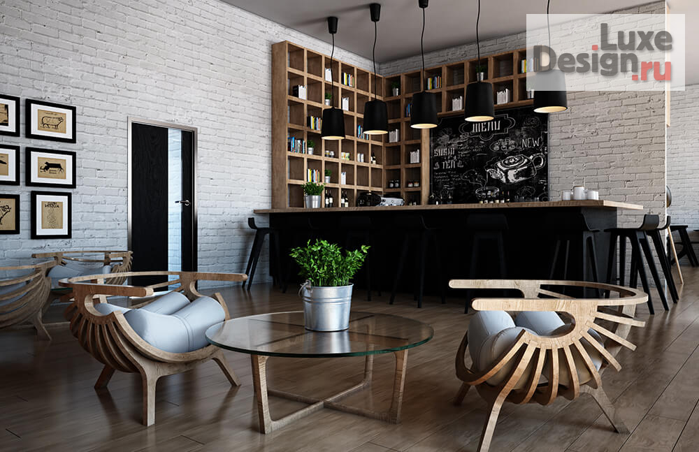 Дизайн интерьера кафе "Интерьер кафе 96 кв.м." (фото 3)