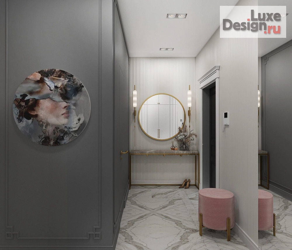 Дизайн интерьера двухкомнатной квартиры "Эклектичный интерьер квартиры премиального статуса " (фото 12)