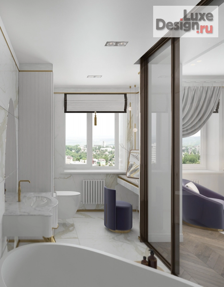 Дизайн интерьера двухкомнатной квартиры "Эклектичный интерьер квартиры премиального статуса " (фото 7)