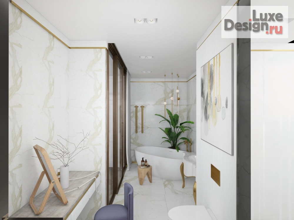 Дизайн интерьера двухкомнатной квартиры "Эклектичный интерьер квартиры премиального статуса " (фото 9)