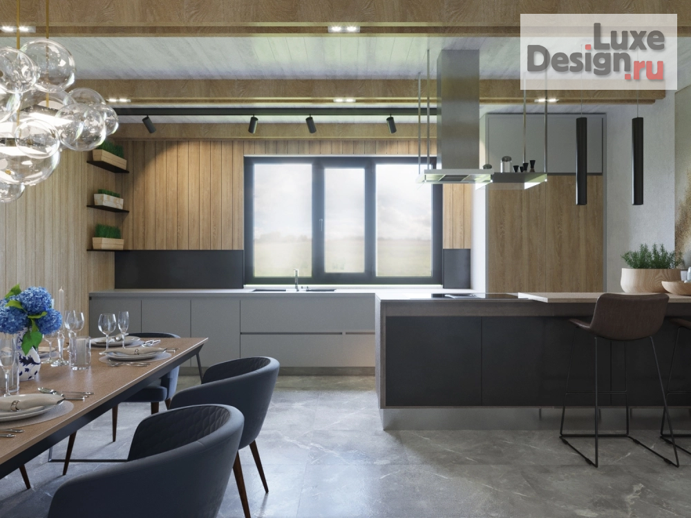 Дизайн интерьера загородного дома "Дизайн-проект дома из бруса " (фото 6)