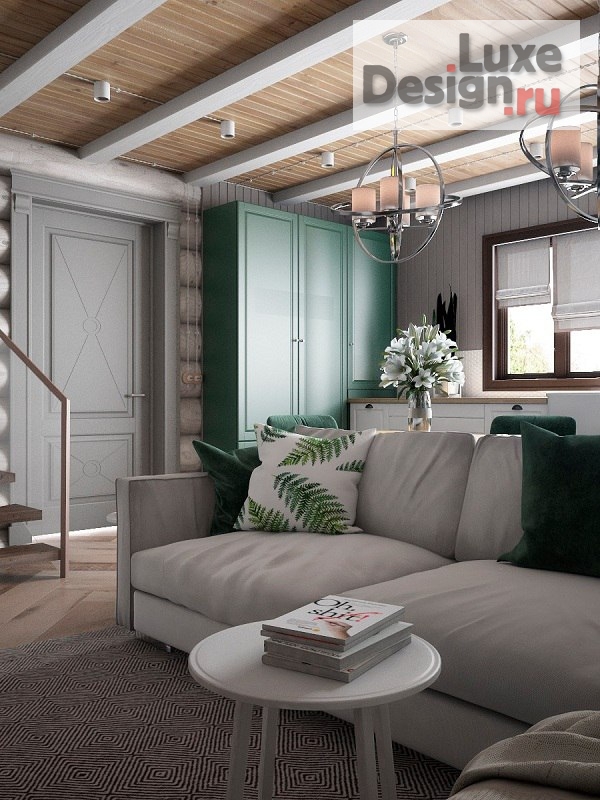 Дизайн интерьера загородного дома "Интерьер деревянного дома " (фото 4)