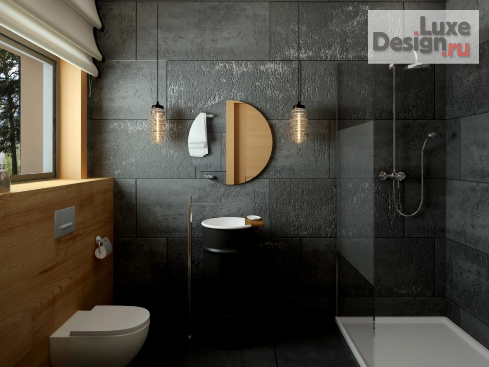 Дизайн интерьера загородного дома "Дизайн-проект интерьера загородного дома с баней в цокольном этаже" (фото 11)