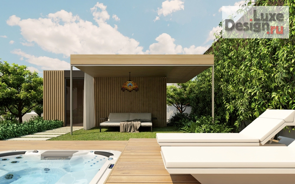 Частная архитектура "Двухэтажный гостевой дом с баней и бассейном на территории жилого дома г.Сочи" (фото 12)