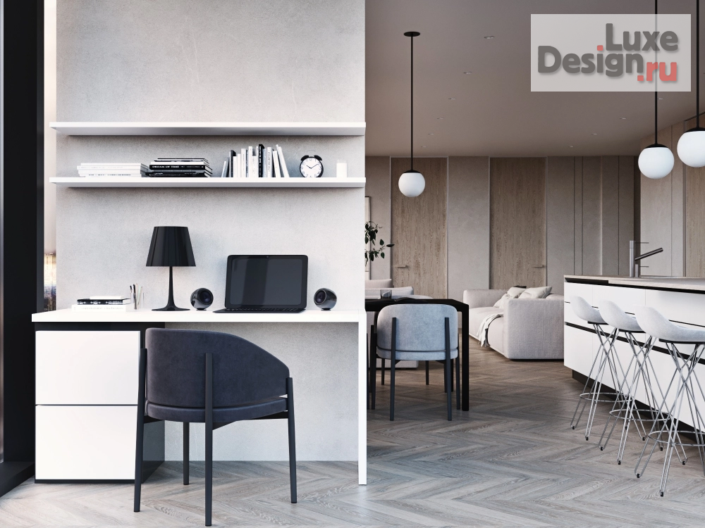 Дизайн интерьера трехкомнатной квартиры "Дизайн интерьера квартиры 170 м2" (фото 3)