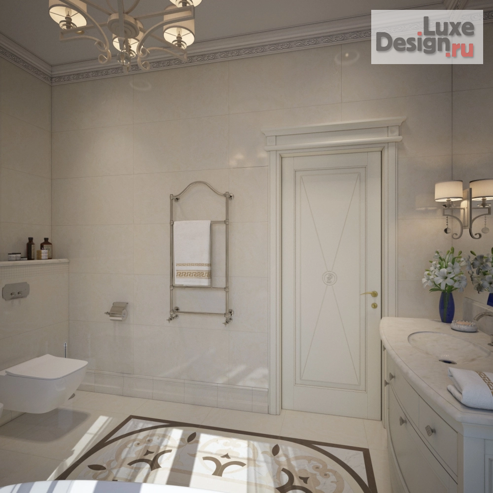 Дизайн интерьера ванной "Санузел в классическом стиле" (фото 3)