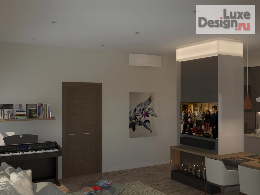 Дизайн интерьера трехкомнатной квартиры "современная квартира Инком" (фото 3)
