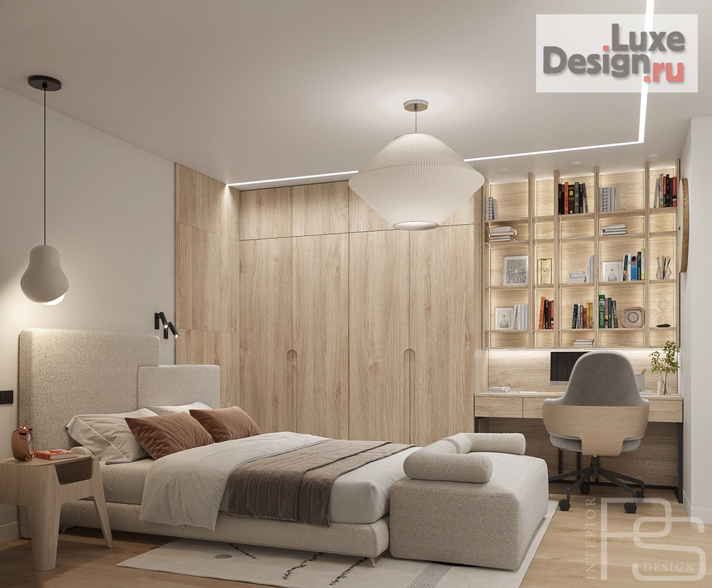 Дизайн интерьера трехкомнатной квартиры "Квартира в стиле джапанди" (фото 13)