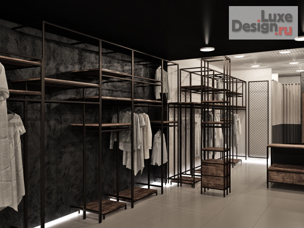 Дизайн интерьера бутика "Графичный интерьер салона одежды" (фото 4)