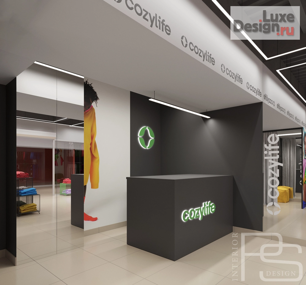 Дизайн интерьера бутика "Салон одежды CozyLife" (фото 4)