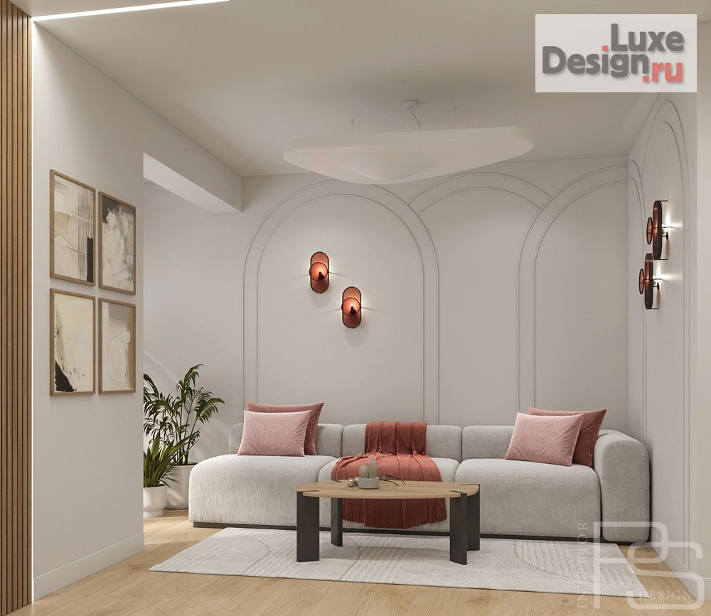 Дизайн интерьера трехкомнатной квартиры "Квартира в стиле джапанди" (фото 4)