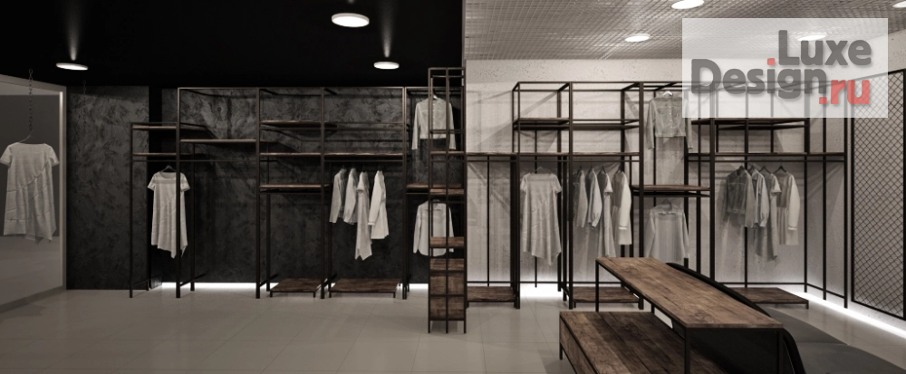 Дизайн интерьера бутика "Графичный интерьер салона одежды" (фото 5)